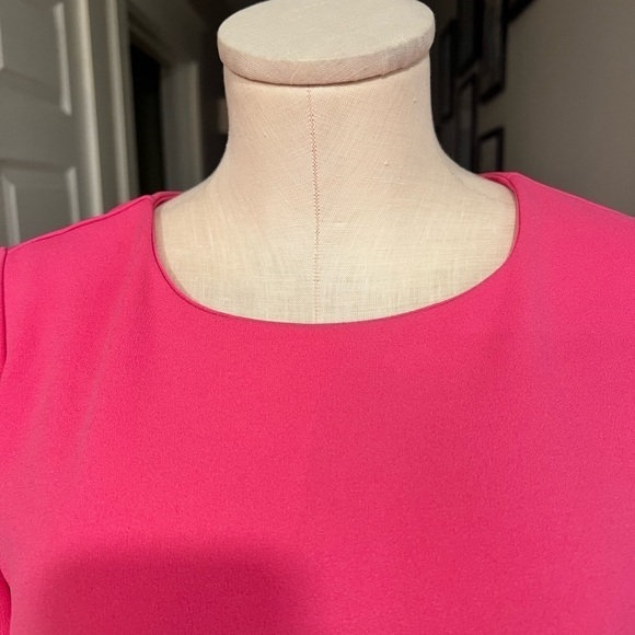 BANANA REPUBLIC puffed shoulders short sleeve bright pink blouse - Picture 13 of 13